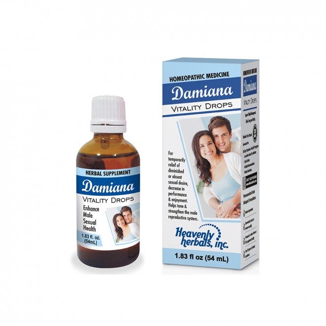 Damiana Vitality Homeopathic Drops Heavenly Herbals Inc 